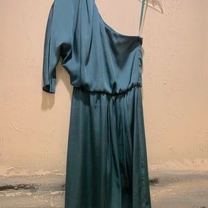 The Limited One shoulder satin dress